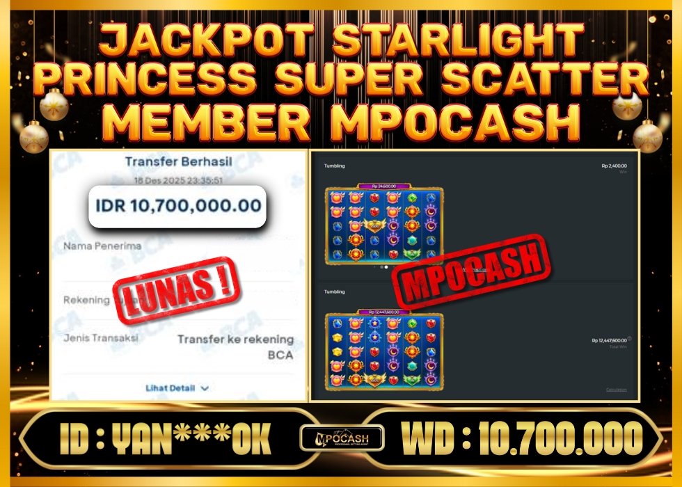MPOCASH JACKPOT STARLIGHT PRINCESS SUPER SCATTER